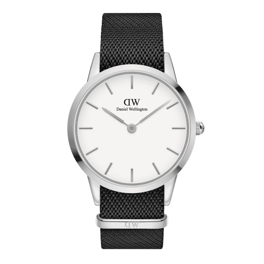 Đồng Hồ Dw Daniel Wallington Iconic Black Nato Nam Trắng Đen